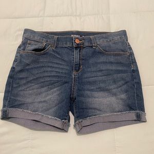 Girls’ Old Navy Denim Shorts Adjustable Waistband Distressed Summer High Wasted